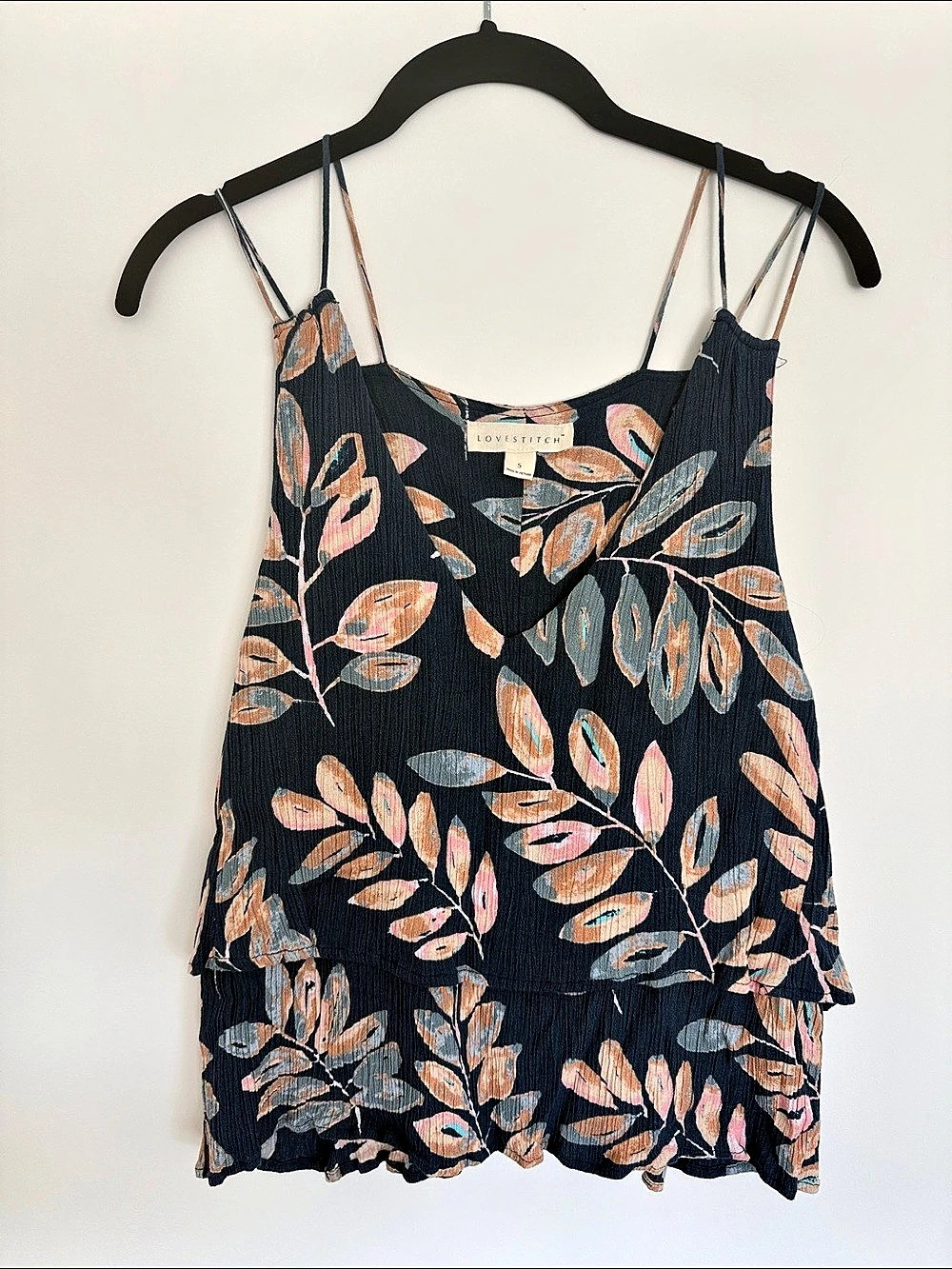 Lovestitch Floral Cami in Blue & Pink